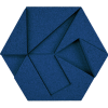 korkovy obklad hexagon modry